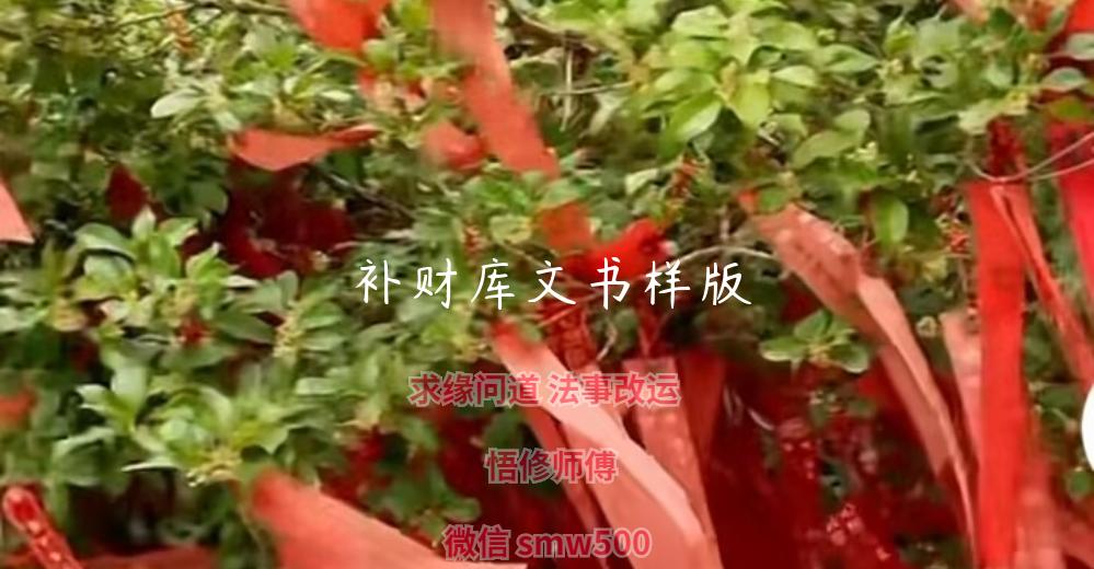 补财库文书样版-开运法事网